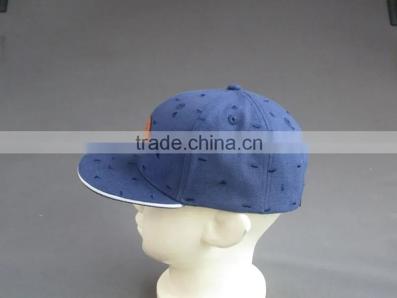 Custom high quality 6- panel snapback hat with PU badge