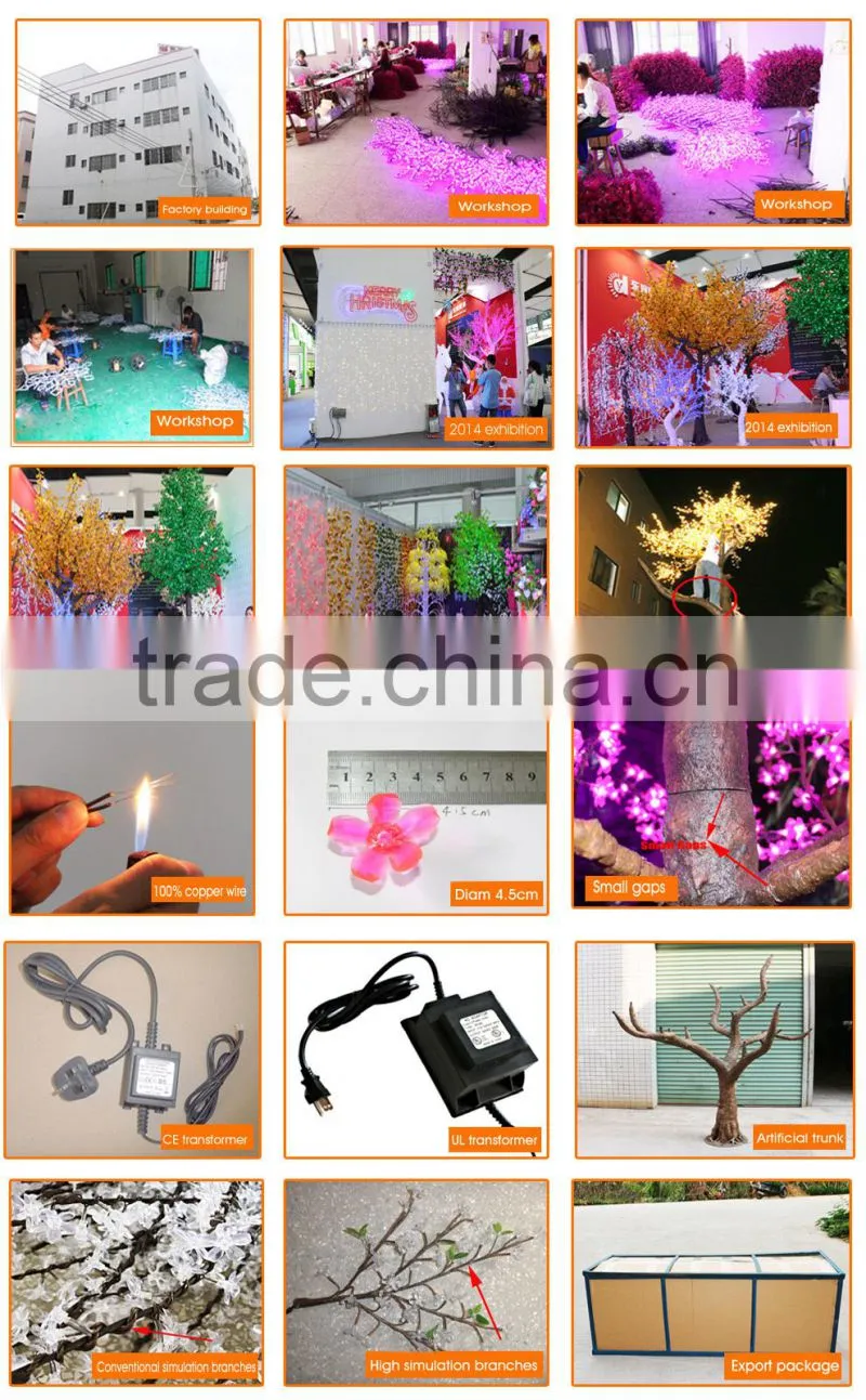 led light 40cm christmas/wedding tree with flower home decorated