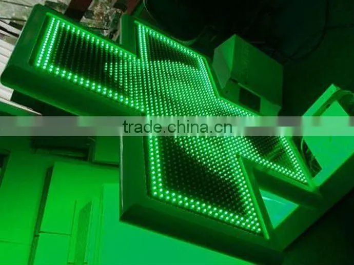 wholesale alibaba china programmable two sides 80cm outdoor 2014 green led sign edit software
