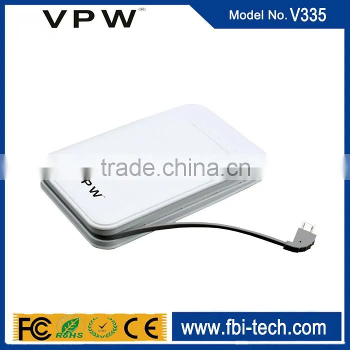 High Capacity 10000mah Classic Pocket size external battery powerbank for cell phone