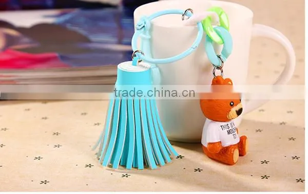 custom soft pvc teddy bear keychain