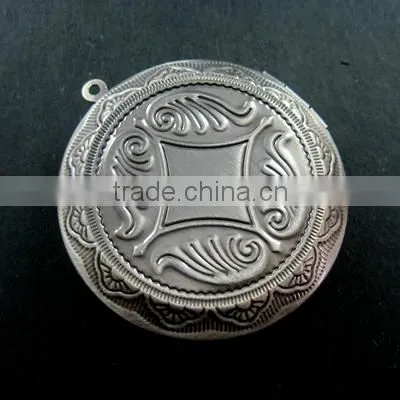 30mm setting size round vintage brass bronze antique photo locket pendant 1113003