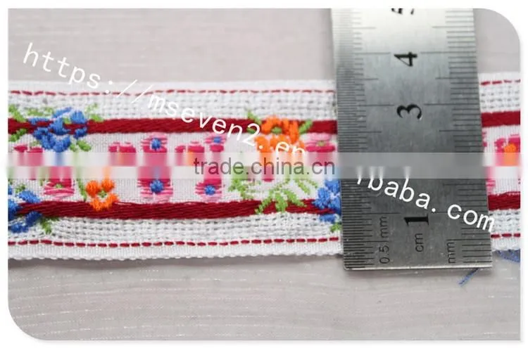 Newest design ethnic jacquard 1.25 inch nylon webbing for garment