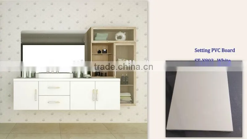 white color high gloss pvc laminated mdf board with uv coating