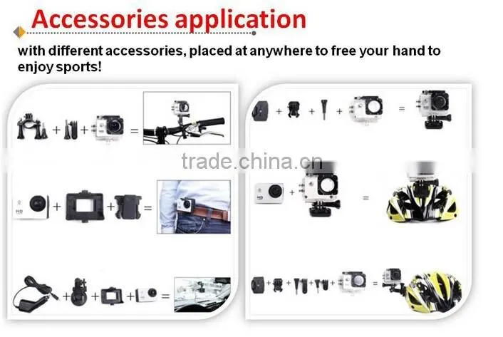30m Waterproof Underwater Ultra HD 4K Wireless WiFi Camera Helmet Sports Action Camera