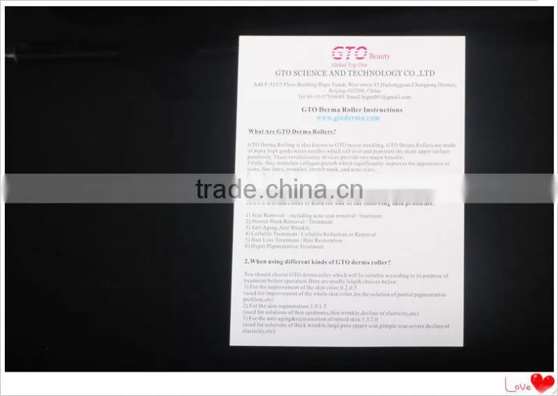 GTO 200 needles skin roller derma roller for face messager