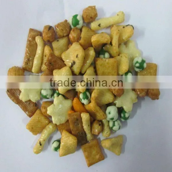 rice crackers mix wasabi peas