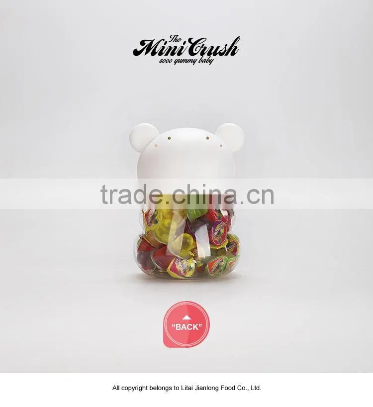 China toy candy manufacturer! hot sale coconut jelly pudding in lovely bear jar