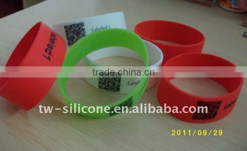custom silicone qr band laser silicone id bracelet qr