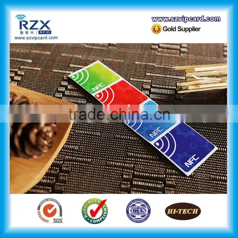 CMYK print low cost rewritable small size NFC tag sticker