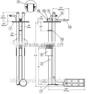 MR-MTN-200 OEM oil level gauge fuel sensor level
