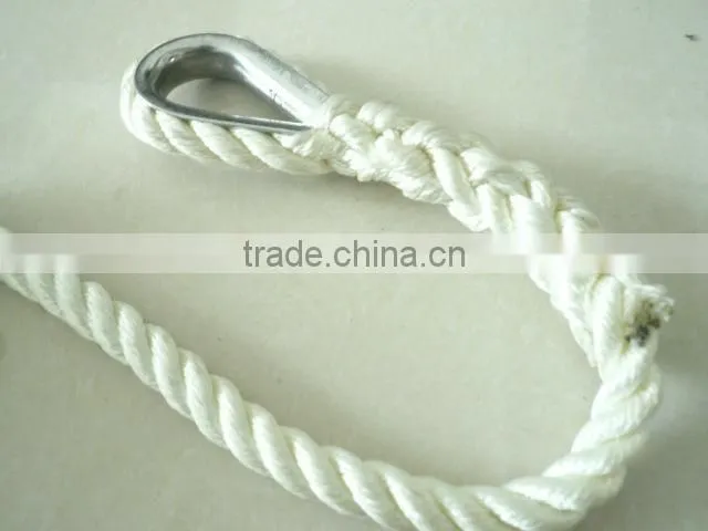 Good strength lifting rope with a loop