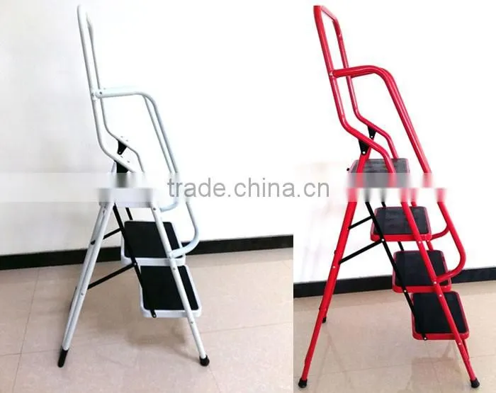 zhejiang manufacturer easylife steel safety 3 step ladder with handrail
