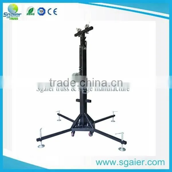 Mid-size 4.2m lifting tower lighting crank stands for dj events