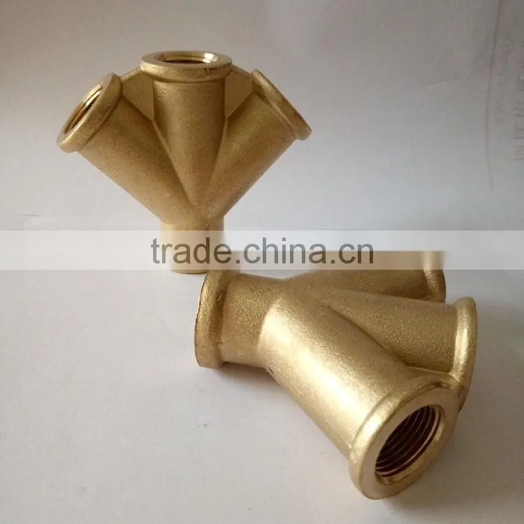 Gergan Type "W "Type Female Pneumatic Brass Fitting ,Four Way Brass Jiont