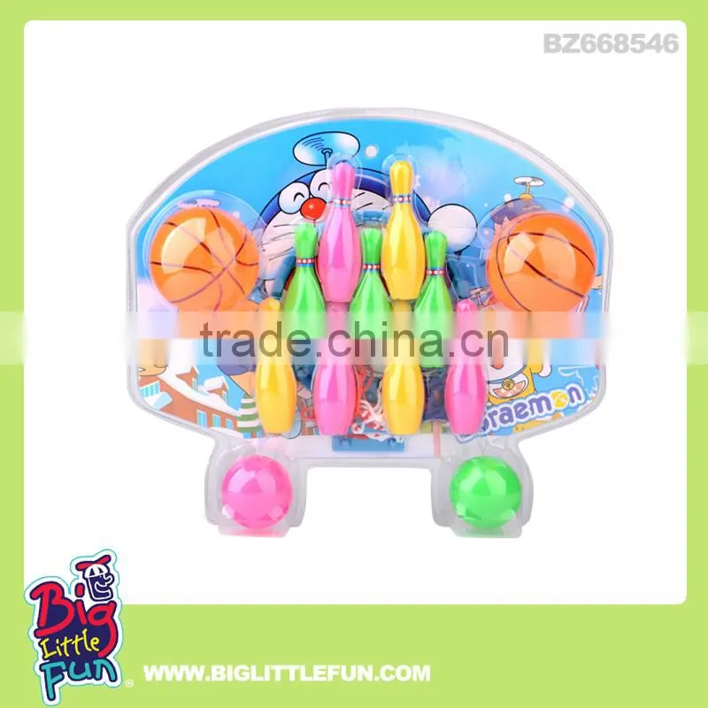 Sport toy basketball hoop and bowling set toy