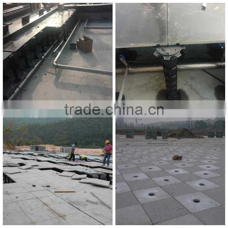 Outdoor adjustable plastic pedestals for marble support