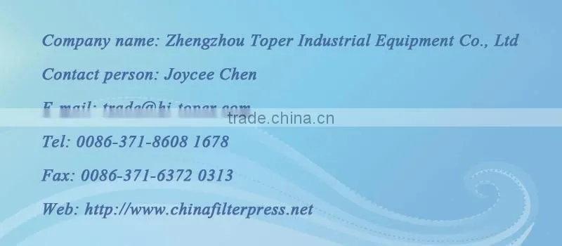 waste treatment technologies, filter press with cast iron plate