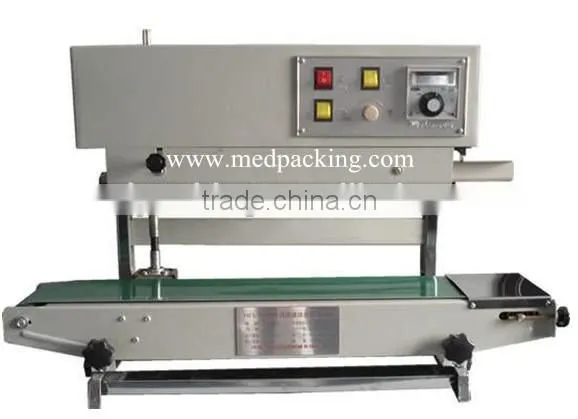 FR900 Vertical Plastic Film Sealing Machine+Date Printing Stamps Printing+Seal Belt