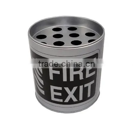 round ashtray tin box by oem