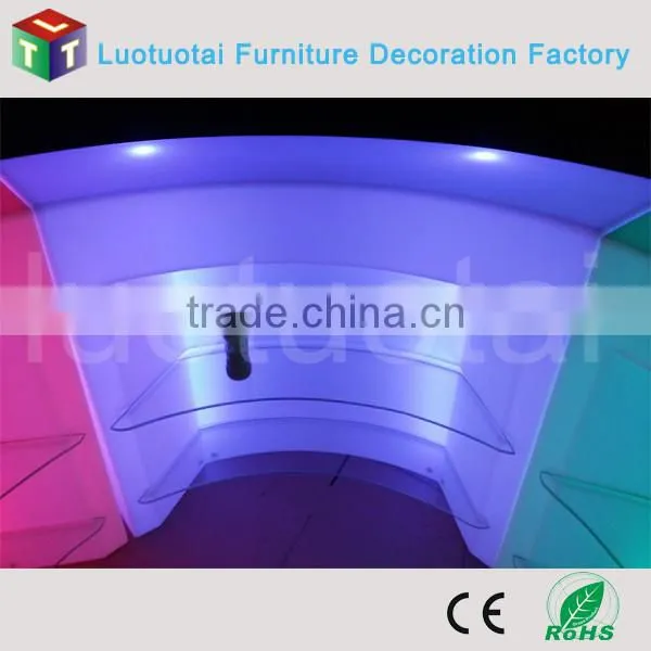 High quality PE plastic RGB Battery Led Furniture illuminated led bar counter LTT-BC09