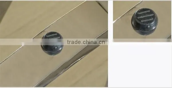 Special Shape Tempered Glass Top Console Table Set With Stainless Steel Base For Home Use