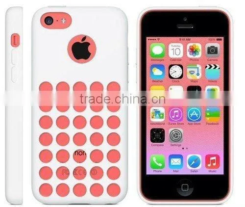 Unique Hole Design TPU Silicone Gel Case Cover Mobile Phone Housing for iPhone 5C