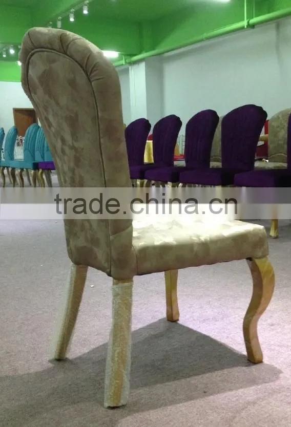 wholesales fabric chairs wooden hotel dining chair