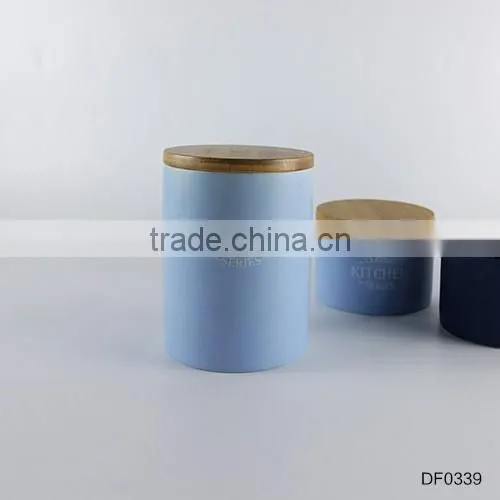 4 Tier Kitchen Accessories Customized Color Ceramic Mason Jar with lid