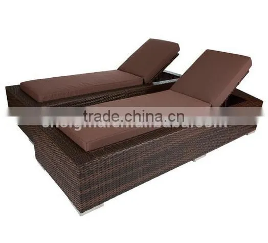 2017 Simple design strong chaise synthetic rattan modern armless chairs