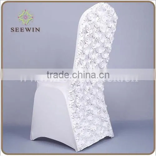 size pattern fitted elegant purple ruffled chaivari rosette pattern wedding banquet chair cover