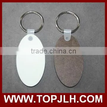 Hot selling sublimation couple lovers' MDF half heart keychain