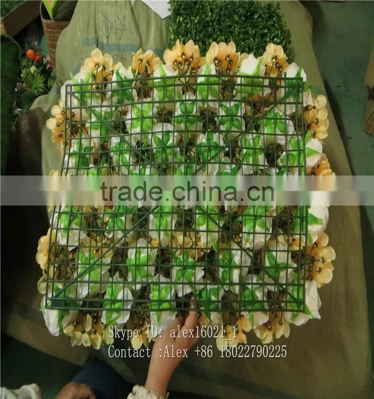SJ2017300205 Hot sale artificial colorful flower wall hanging silk flower for weeding decoration