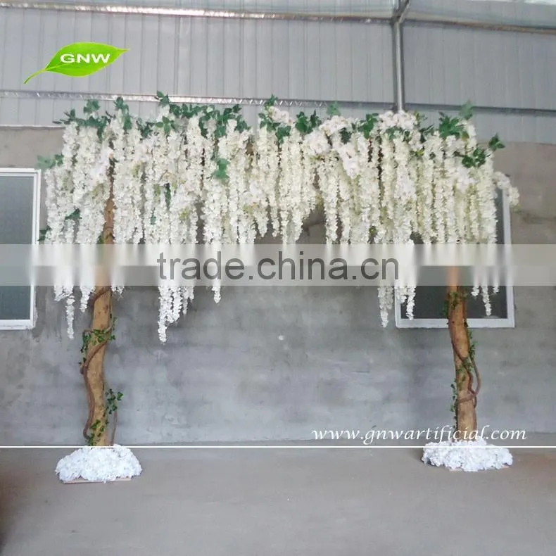 FLA1603001 GNW wedding arches for sale with decorative artificial wisteria flower garland for weddings
