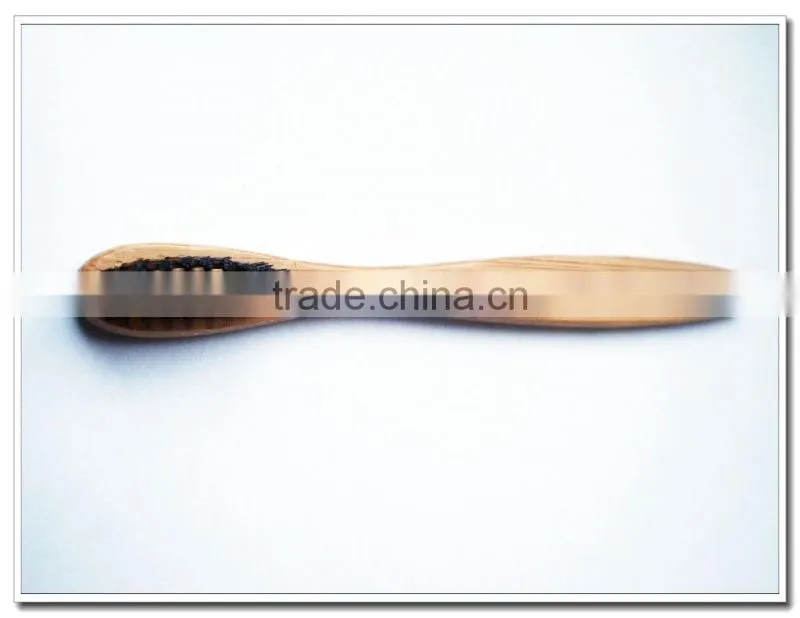 Hotel disposable oval bristle bamboo handle toothbrush