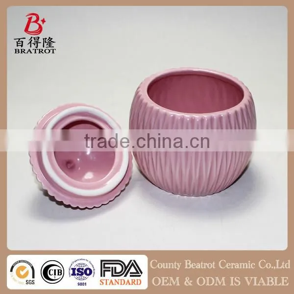 3 PCS Pink Ceramic Bathroom Accessory Set