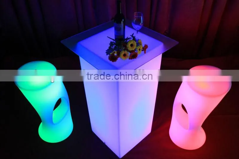Restaurant plastic led bar chair