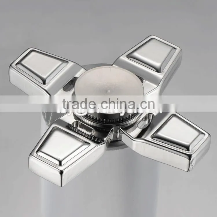 Aluminum Metal Alloy Decompression Desk Hand Toy Four Angle EDC Finger Fidget Spinner W01A285
