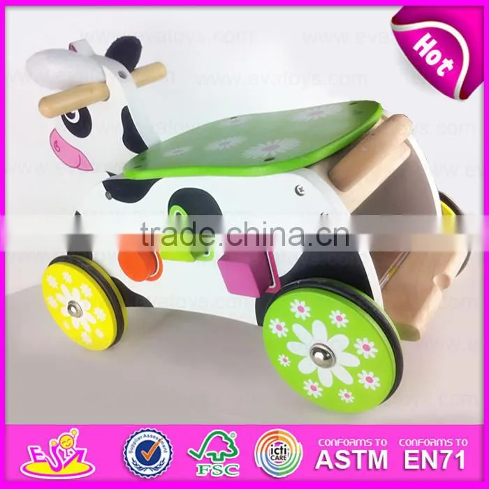 2015 Excellent useful kids wooden tricycle with blocks W16A019