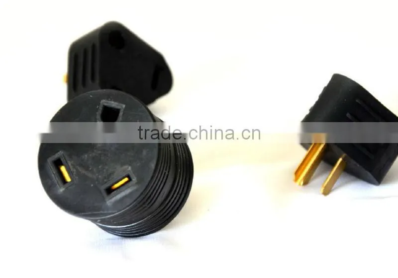 S80256 NEMA 30A-15A RV Adapter(Triangle), 30P Male to TT-15R Female RV Power Adapter