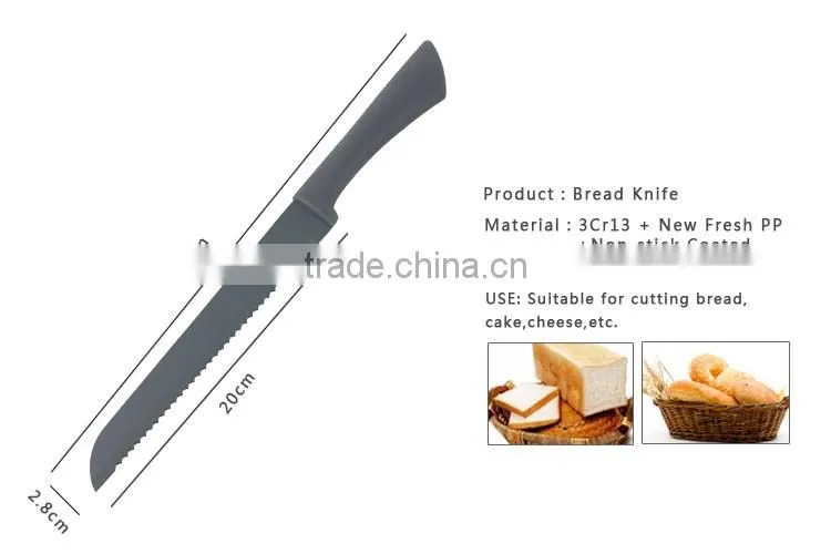 Non-stick Coated Stainless Steel Kitchen 5Pcs Knife Set