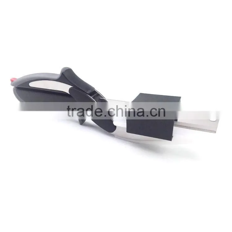 2 in 1 functional knife cutting board clever scissors cutter