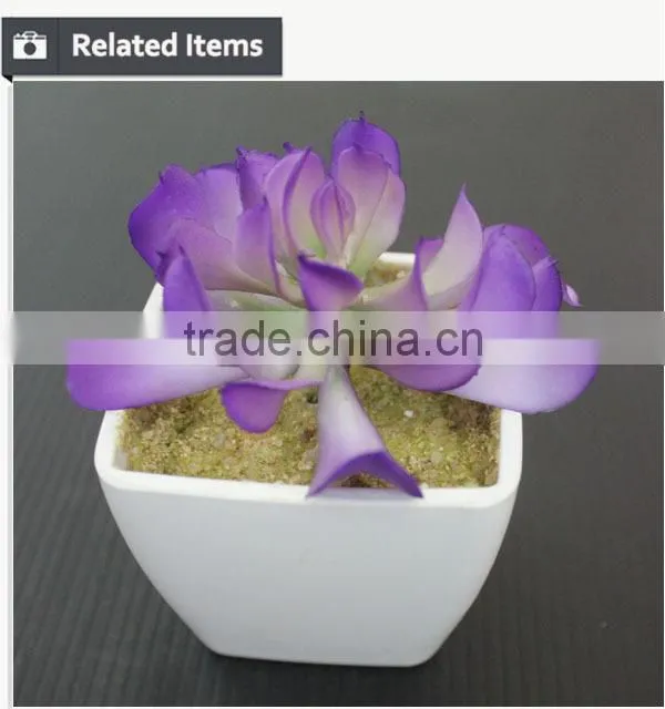 Potted artificial mini succulents