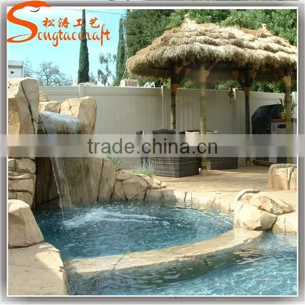 2016guangzhou home decorate fiberglass rock waterfall used water fountain for sale