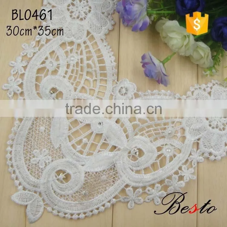 High quality classical lace applique for the bride wedding dress