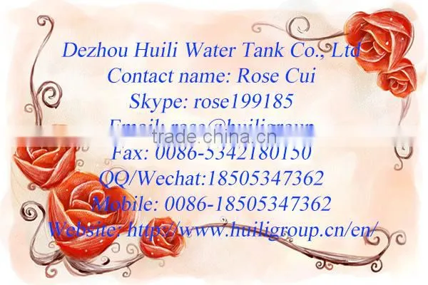 Huili BDF underground water tank with stainless steel inside and hot dip galvanizing outside
