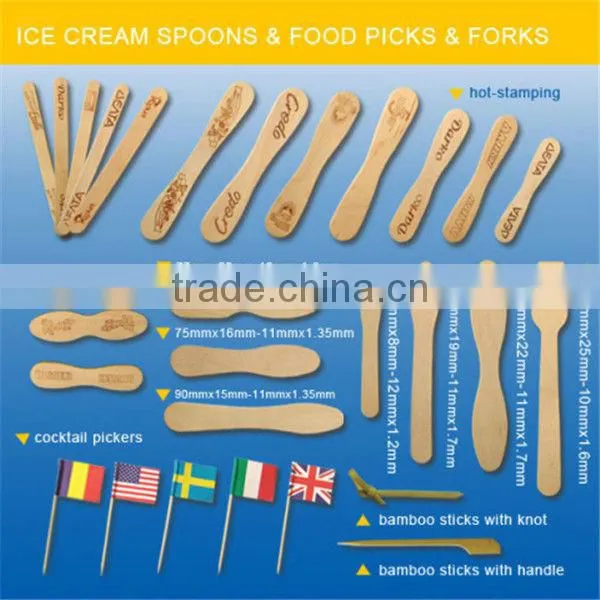 China high quality ice cream tools disposable ice cream sticks 93/114*10*2mm