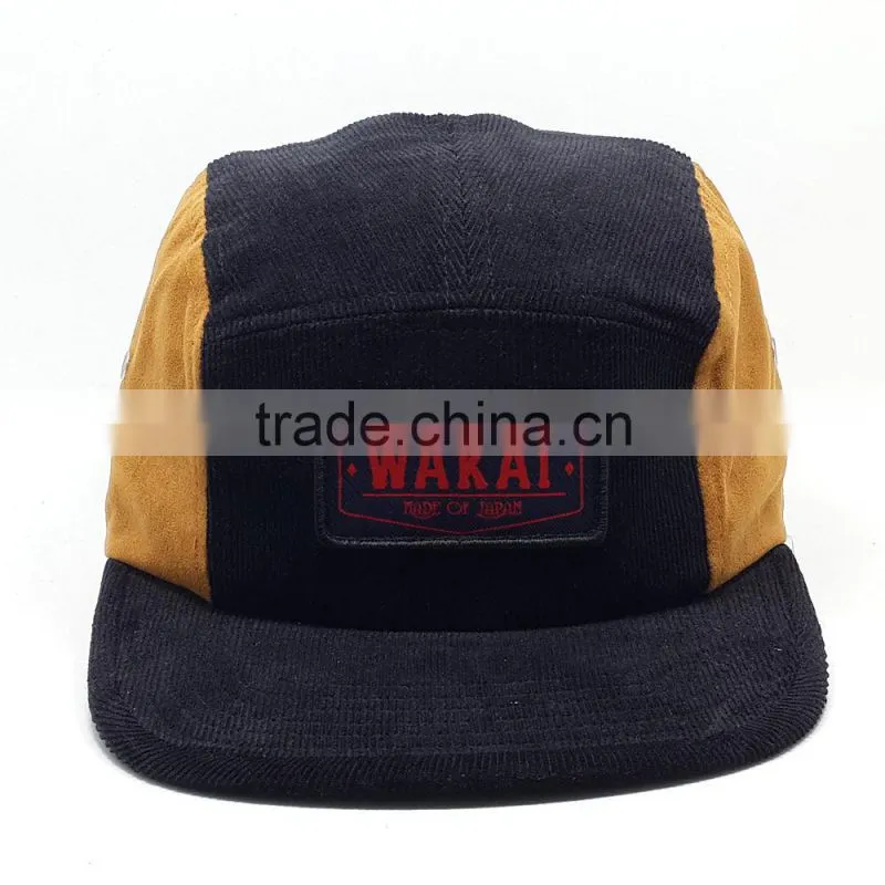 2015 hot 5 panels Snapback Flat Brim Custom corduroy caps and hats
