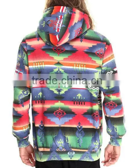 wholesale Aztec Print Mens Pullover 100 Polyester Hoodie