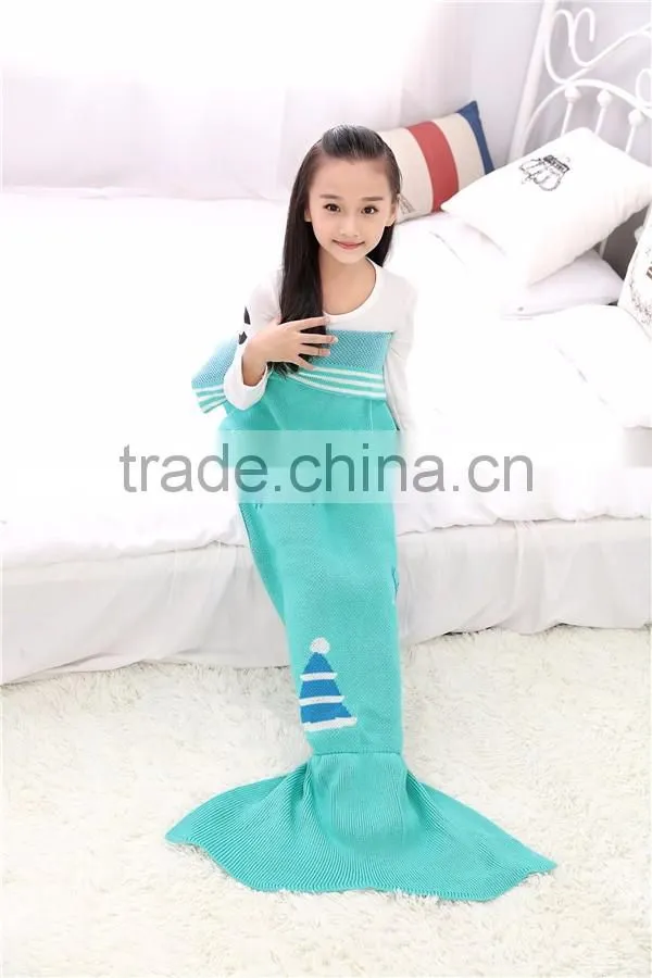Custom High Quality Christmas Blanket Children Mermaid Tail Blanket